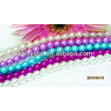 Perla artificial de alta calidad perla redonda de cristal